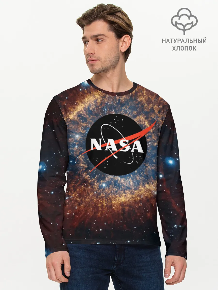 Мужской лонгслив базовый / NASA