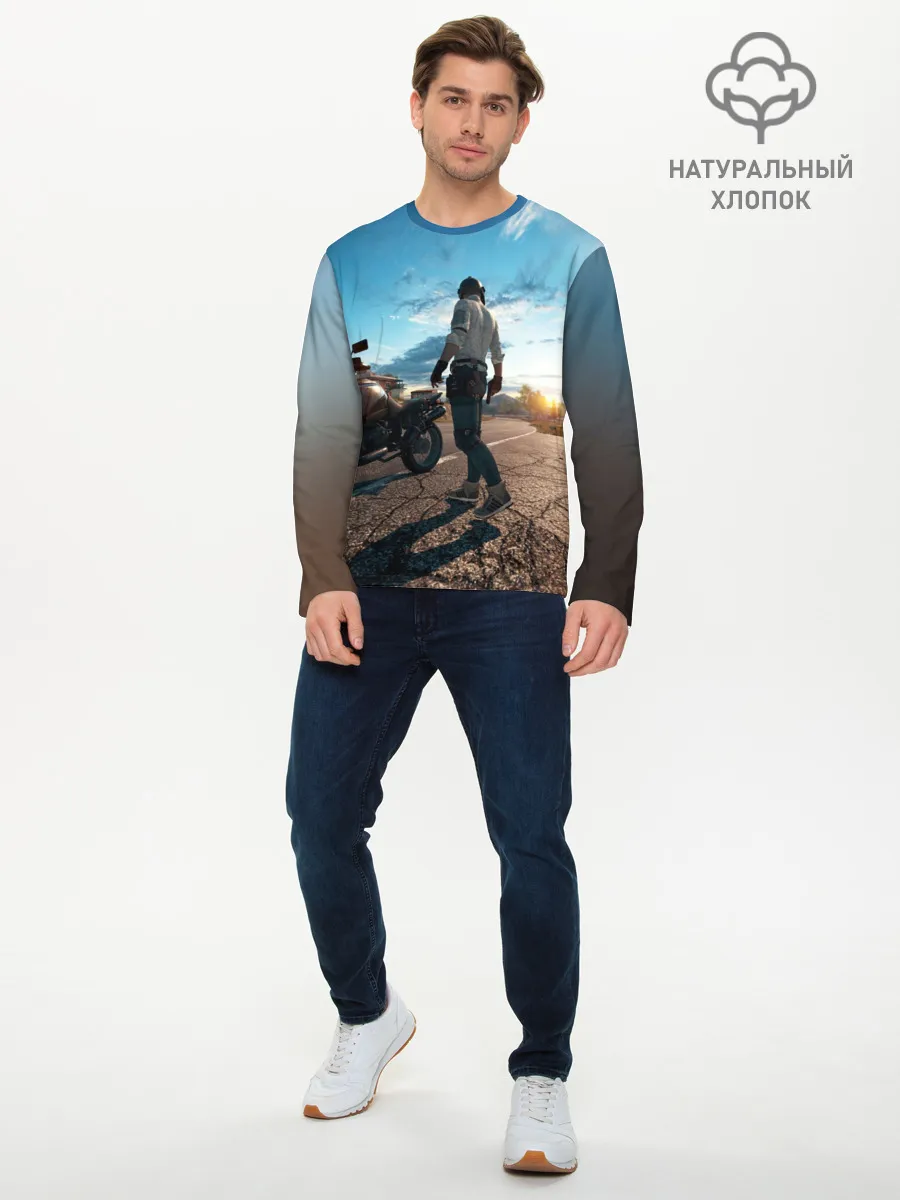 Мужской лонгслив базовый / PUBG