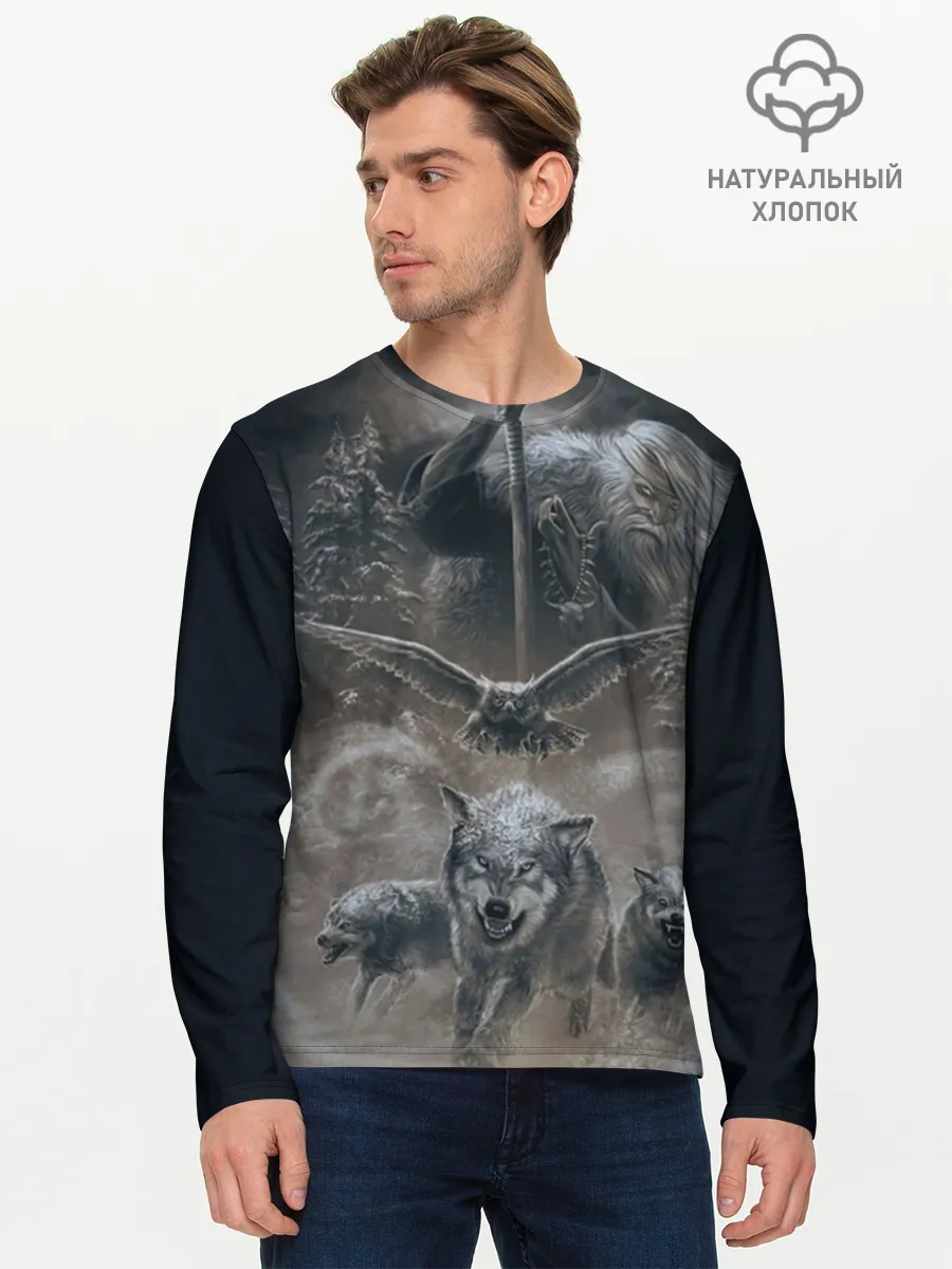 Мужской лонгслив базовый / русь