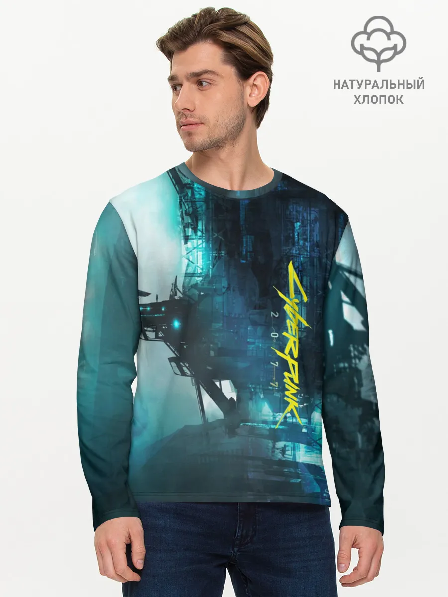 Мужской лонгслив базовый / Cyberpunk 2077
