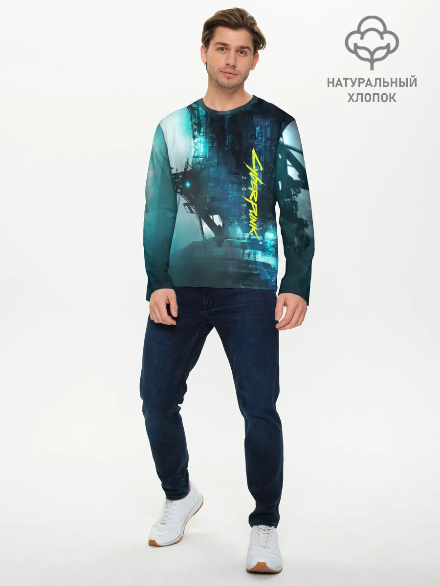Мужской лонгслив базовый / Cyberpunk 2077