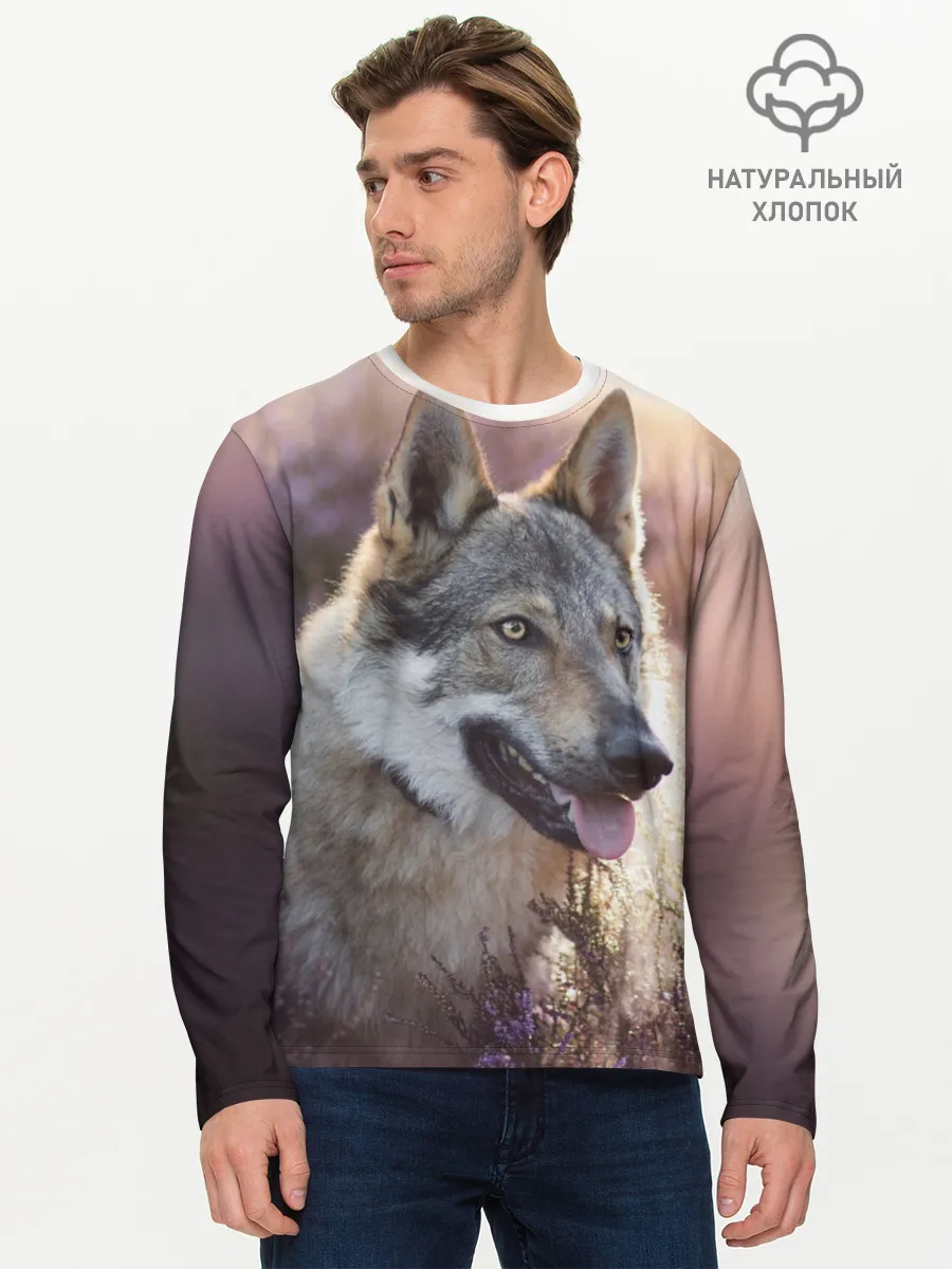 Мужской лонгслив базовый / Волк
