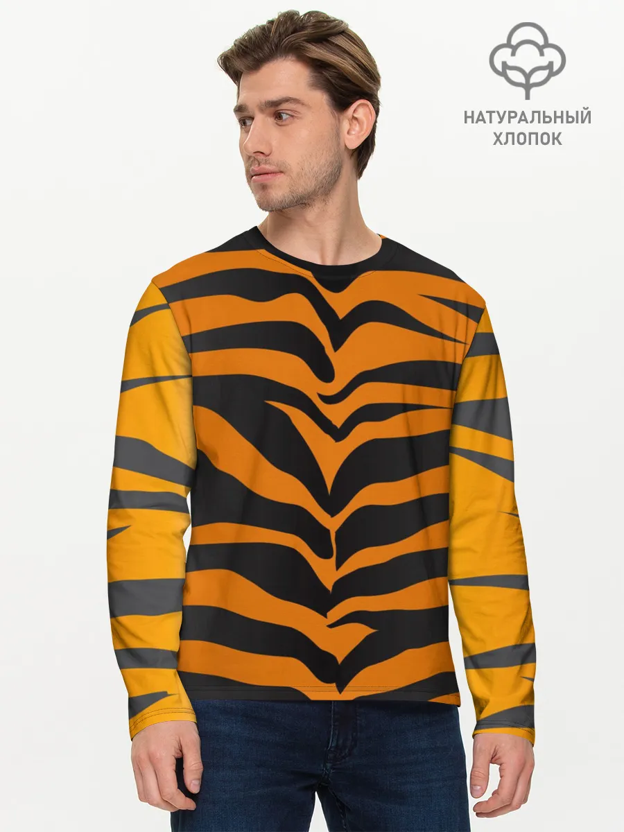 Мужской лонгслив базовый / Тигр
