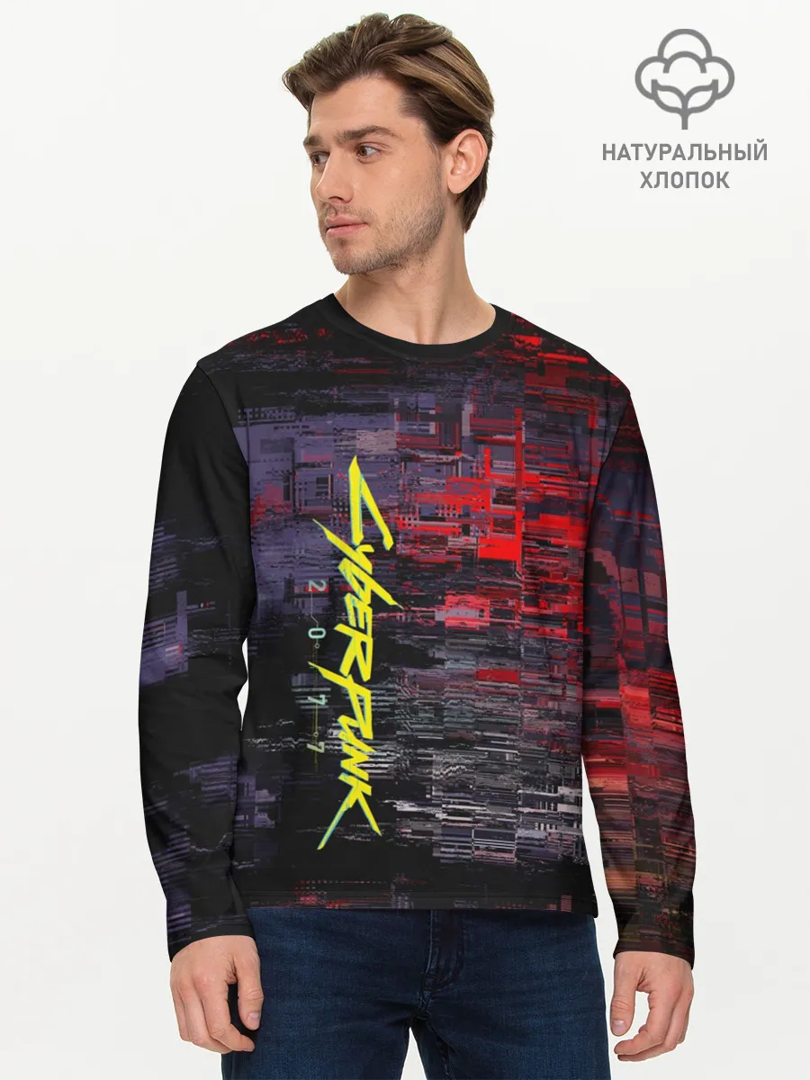 Мужской лонгслив базовый / CYBERPUNK 2077