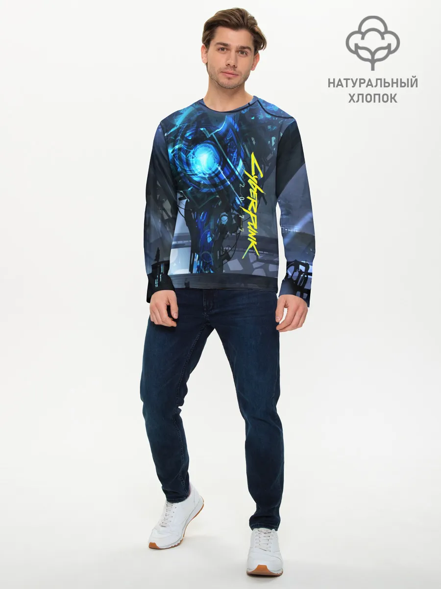 Мужской лонгслив базовый / CYBERPUNK 2077