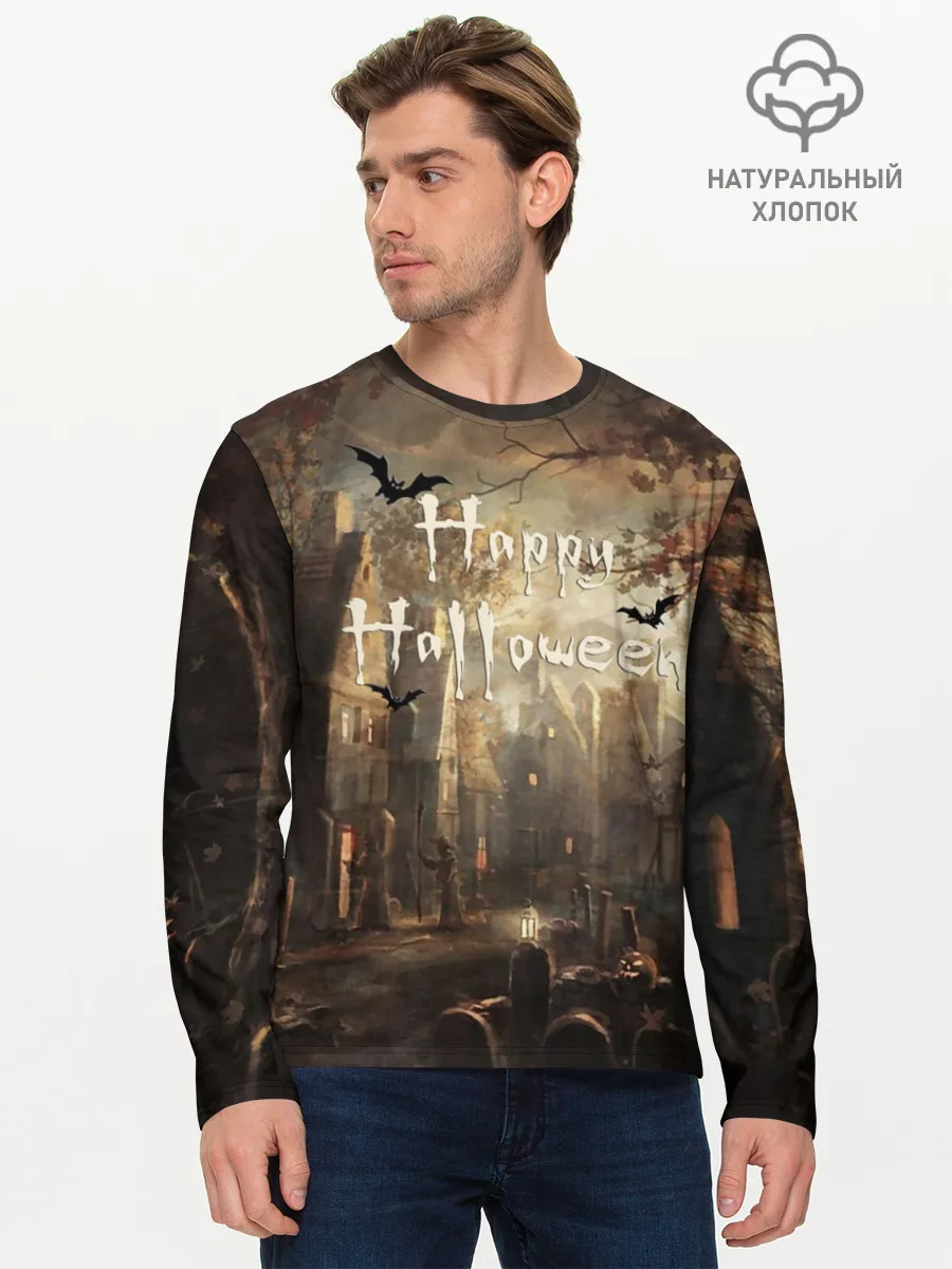 Мужской лонгслив базовый / Halloween