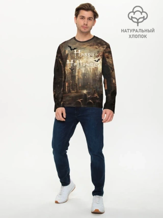 Мужской лонгслив базовый / Halloween