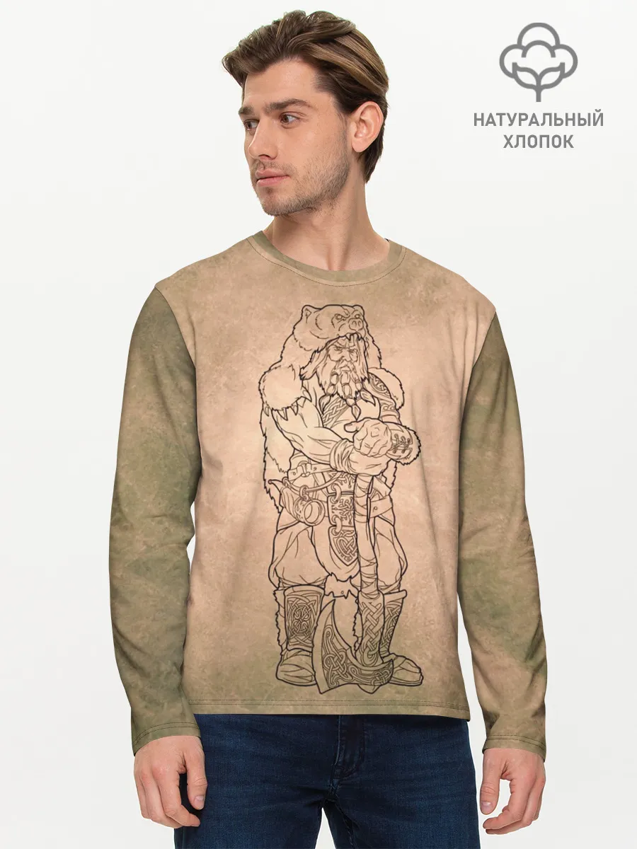 Мужской лонгслив базовый / русь