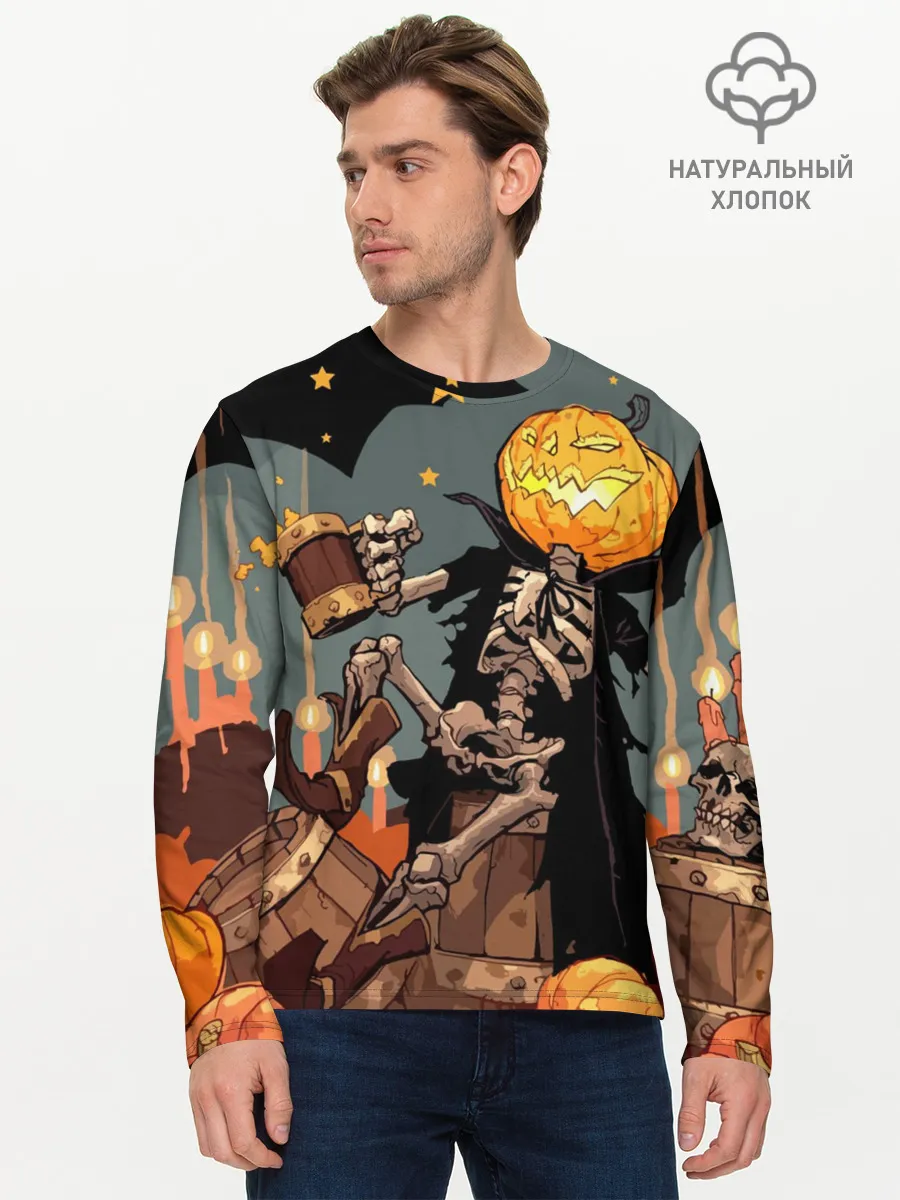 Мужской лонгслив базовый / Halloween