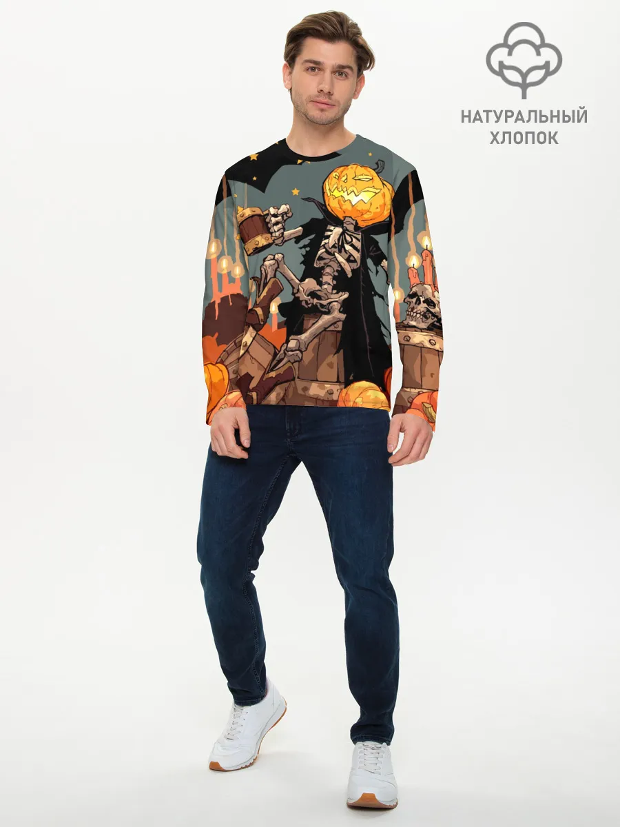 Мужской лонгслив базовый / Halloween