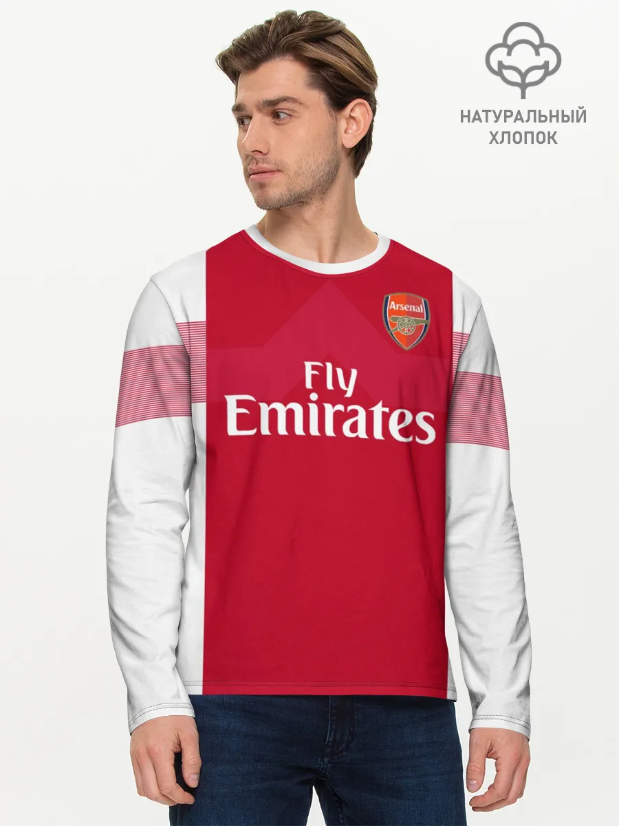 Мужской лонгслив базовый / Aubameyang home 18-19