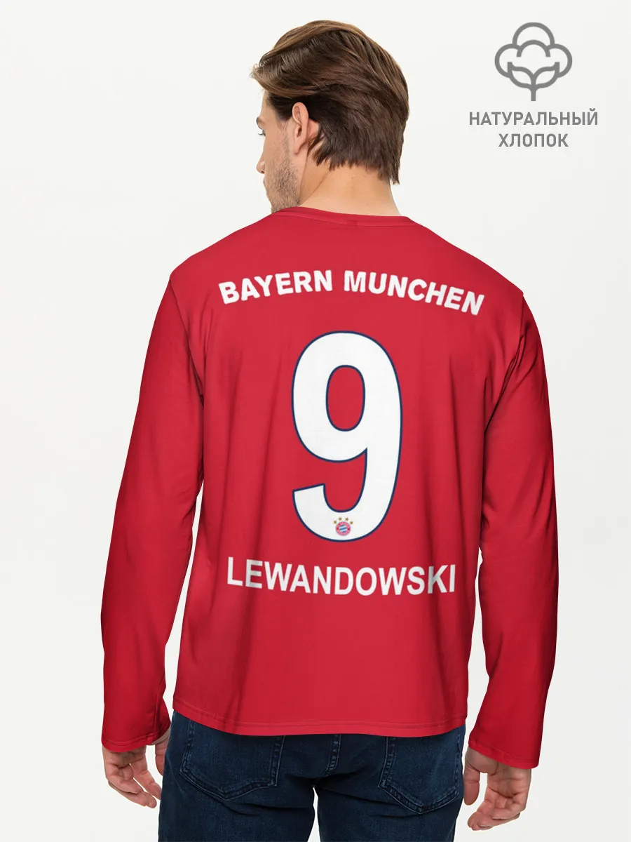 Мужской лонгслив базовый / Lewandowski home 18-19