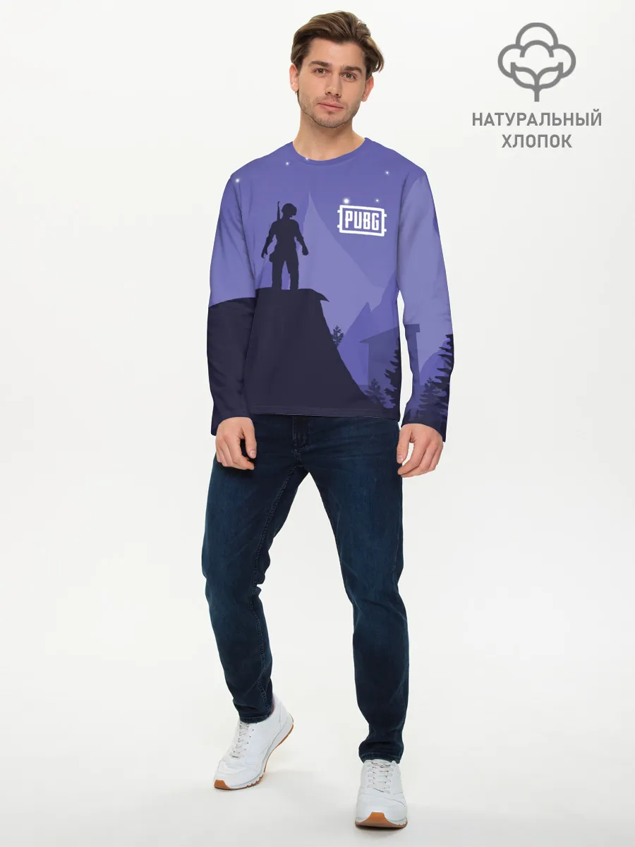 Мужской лонгслив базовый / Ночной PUBG