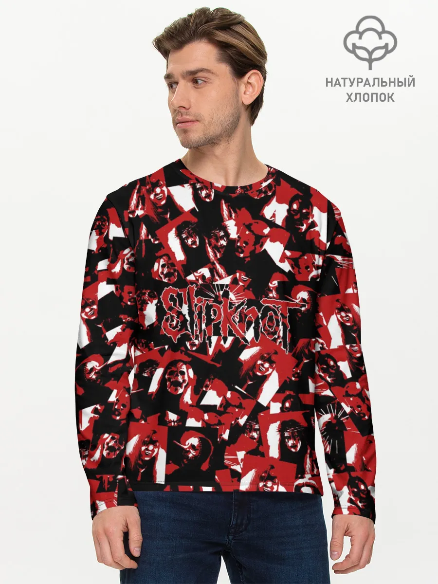 Мужской лонгслив базовый / SlipKnot камуфляж