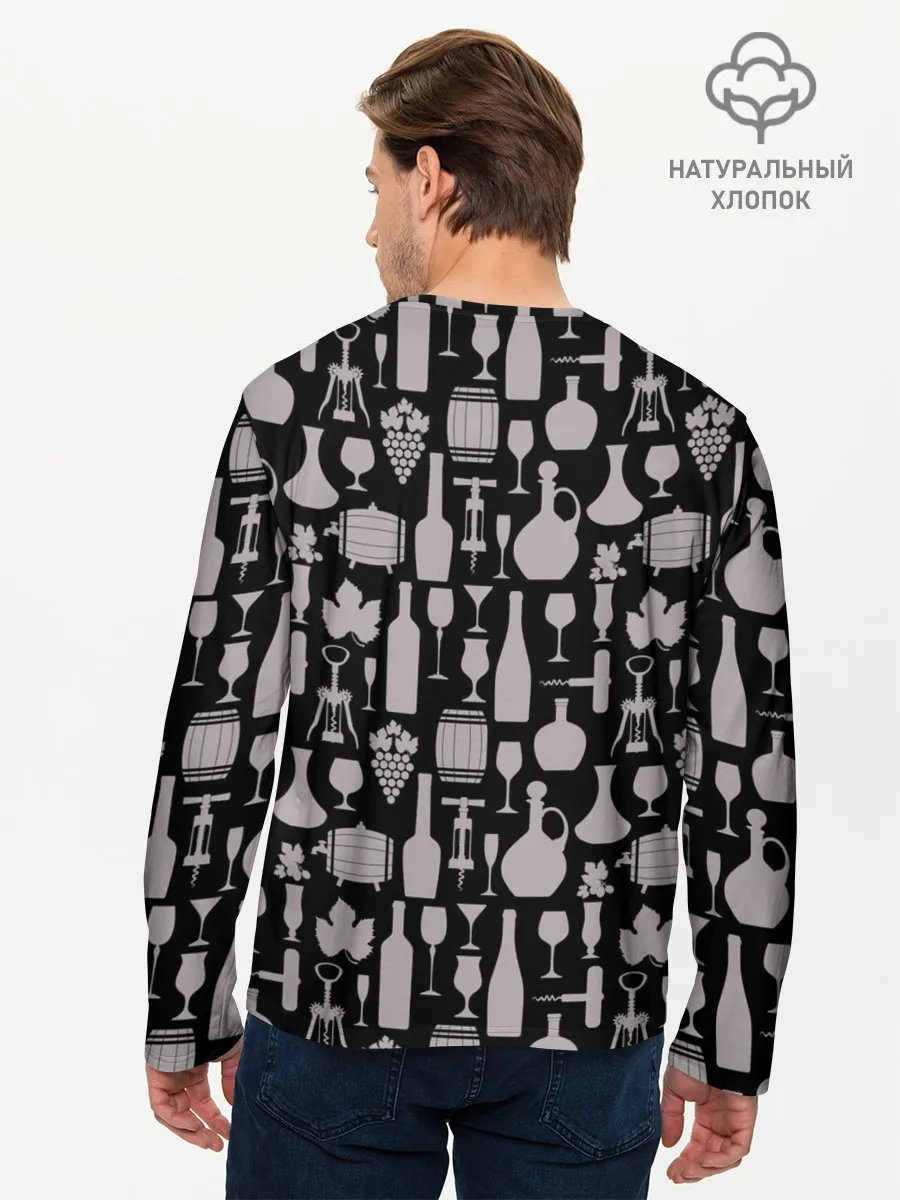 Мужской лонгслив базовый / Беру вино на себя