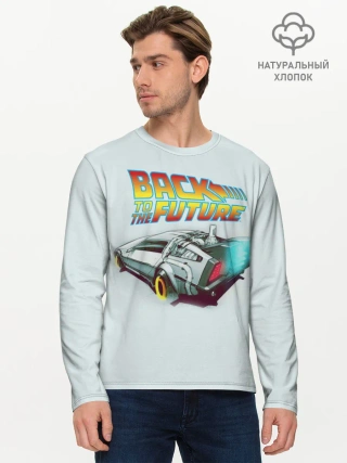 Мужской лонгслив базовый / Back to the future_4
