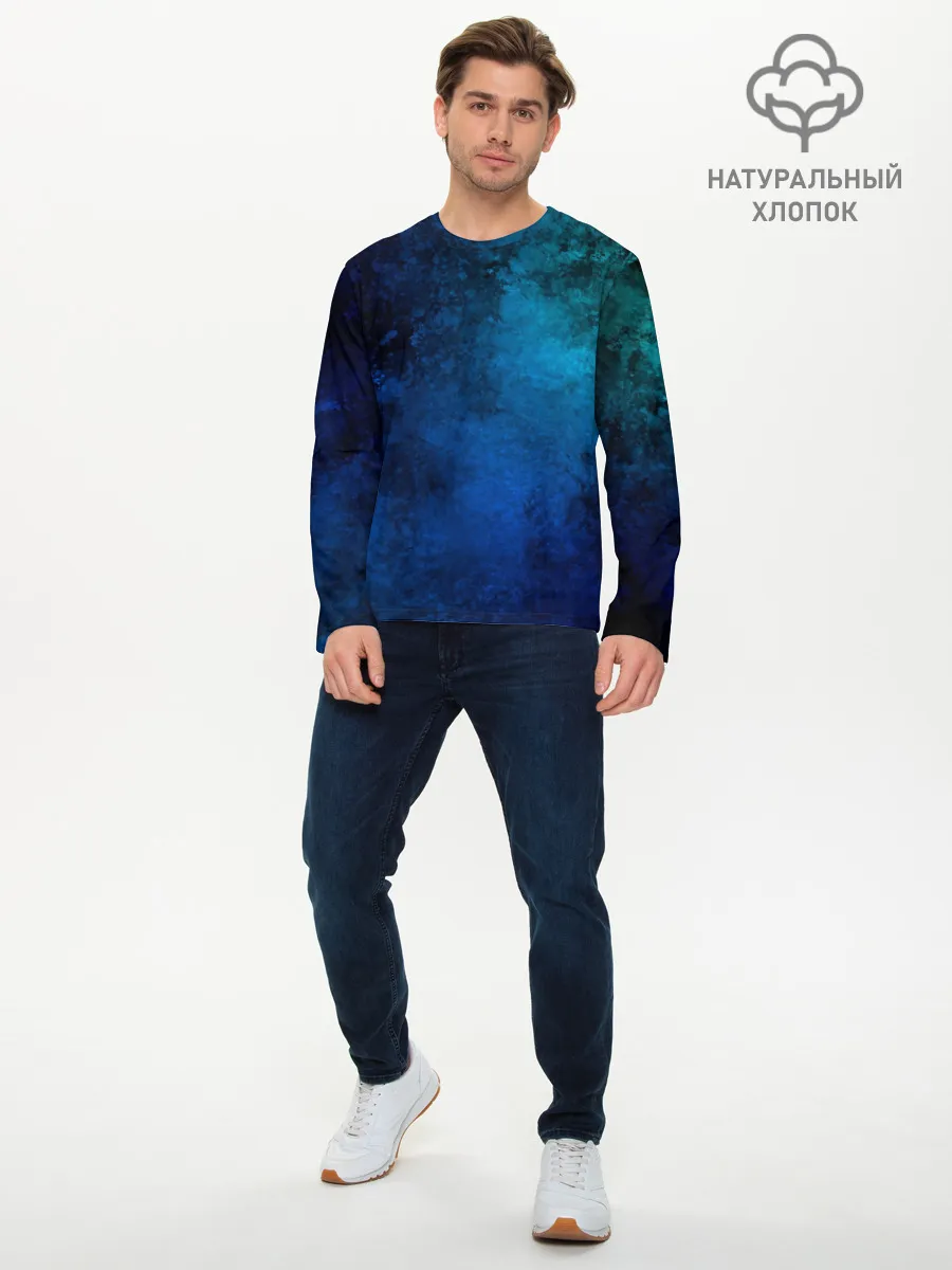 Мужской лонгслив базовый / Абстракция