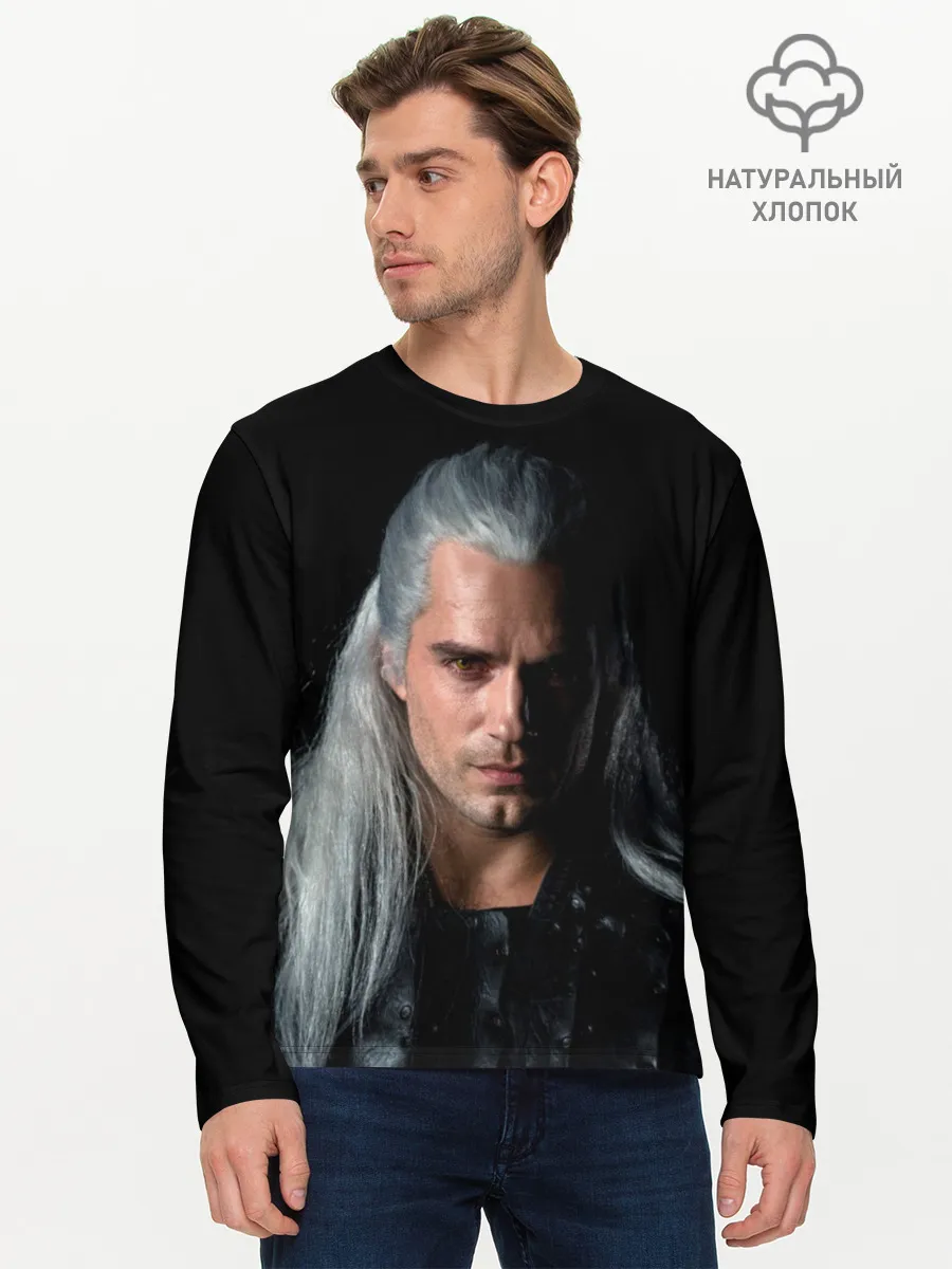 Мужской лонгслив базовый / The Witcher. Geralt of Rivia