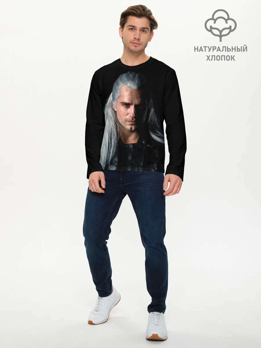 Мужской лонгслив базовый / The Witcher. Geralt of Rivia