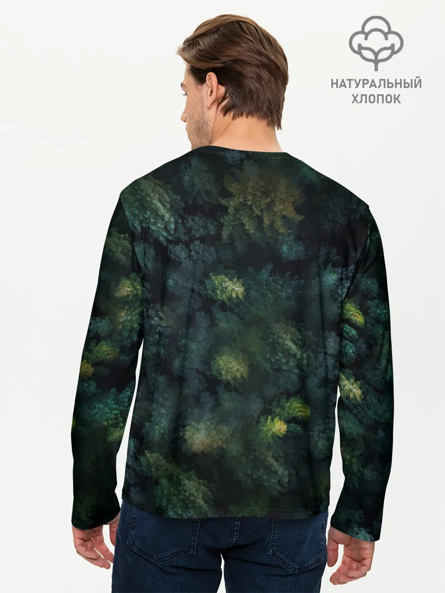 Мужской лонгслив базовый / Лисичка в Лесу