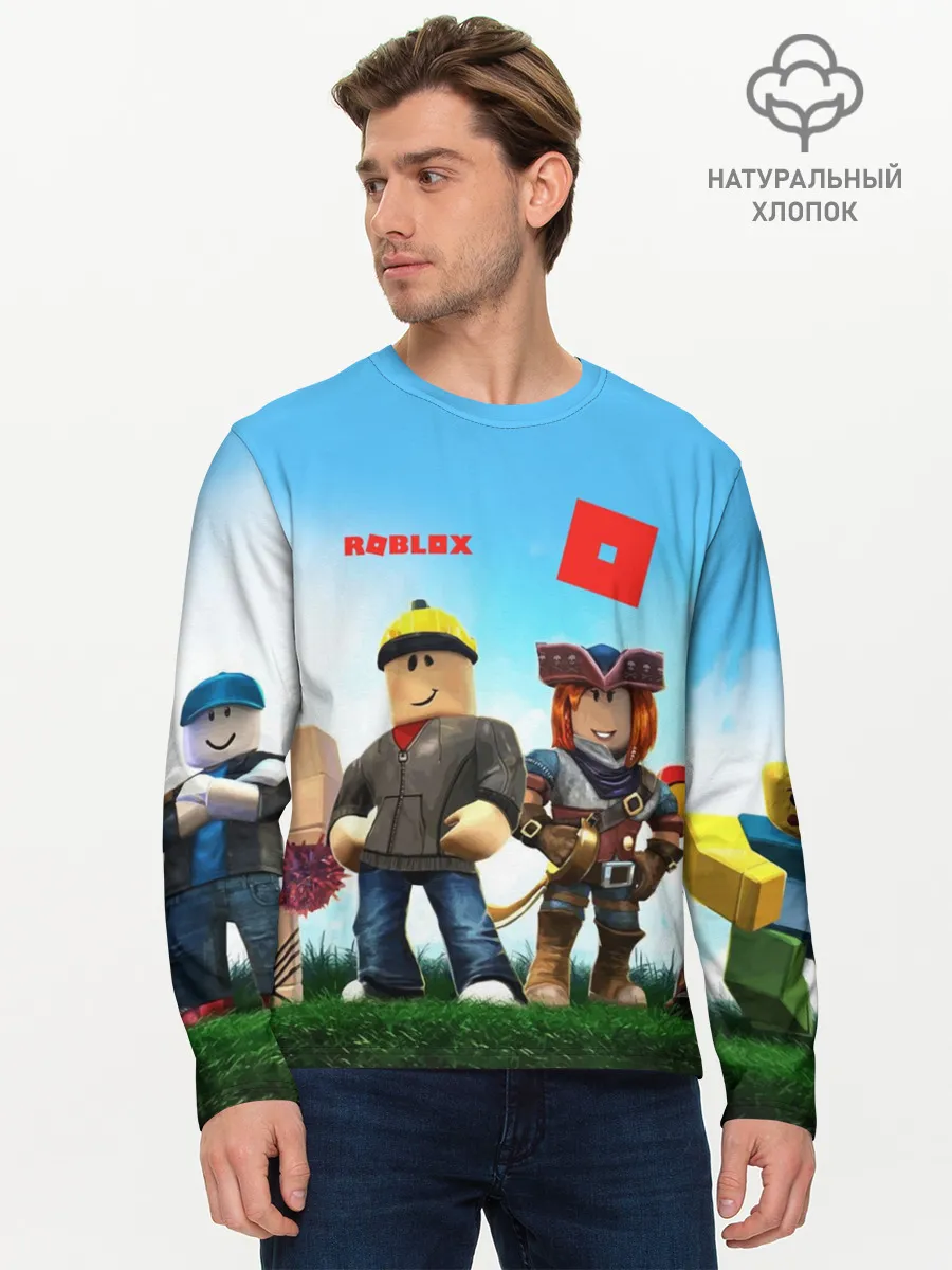 Мужской лонгслив базовый / ROBLOX