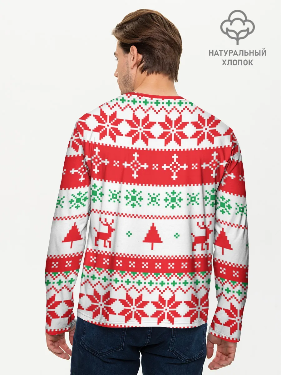 Мужской лонгслив базовый / Новогодний Roblox