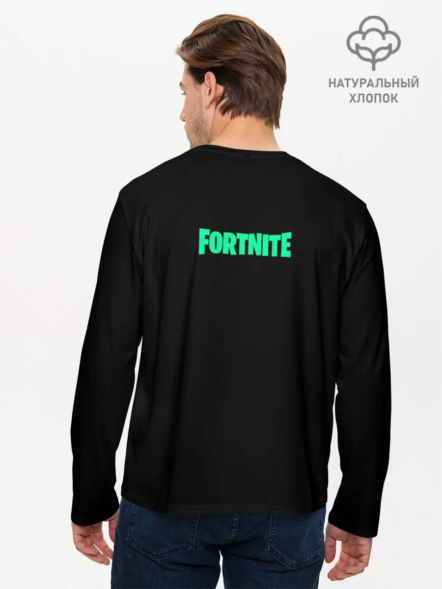 Мужской лонгслив базовый / Fortnite. Neon Raven