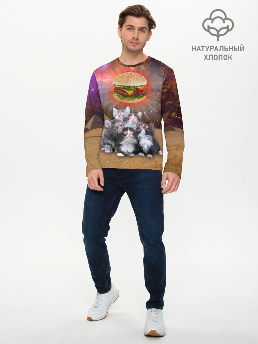 Мужской лонгслив базовый / Египетские Коты
