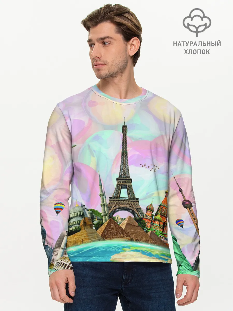 Мужской лонгслив базовый / Туризм