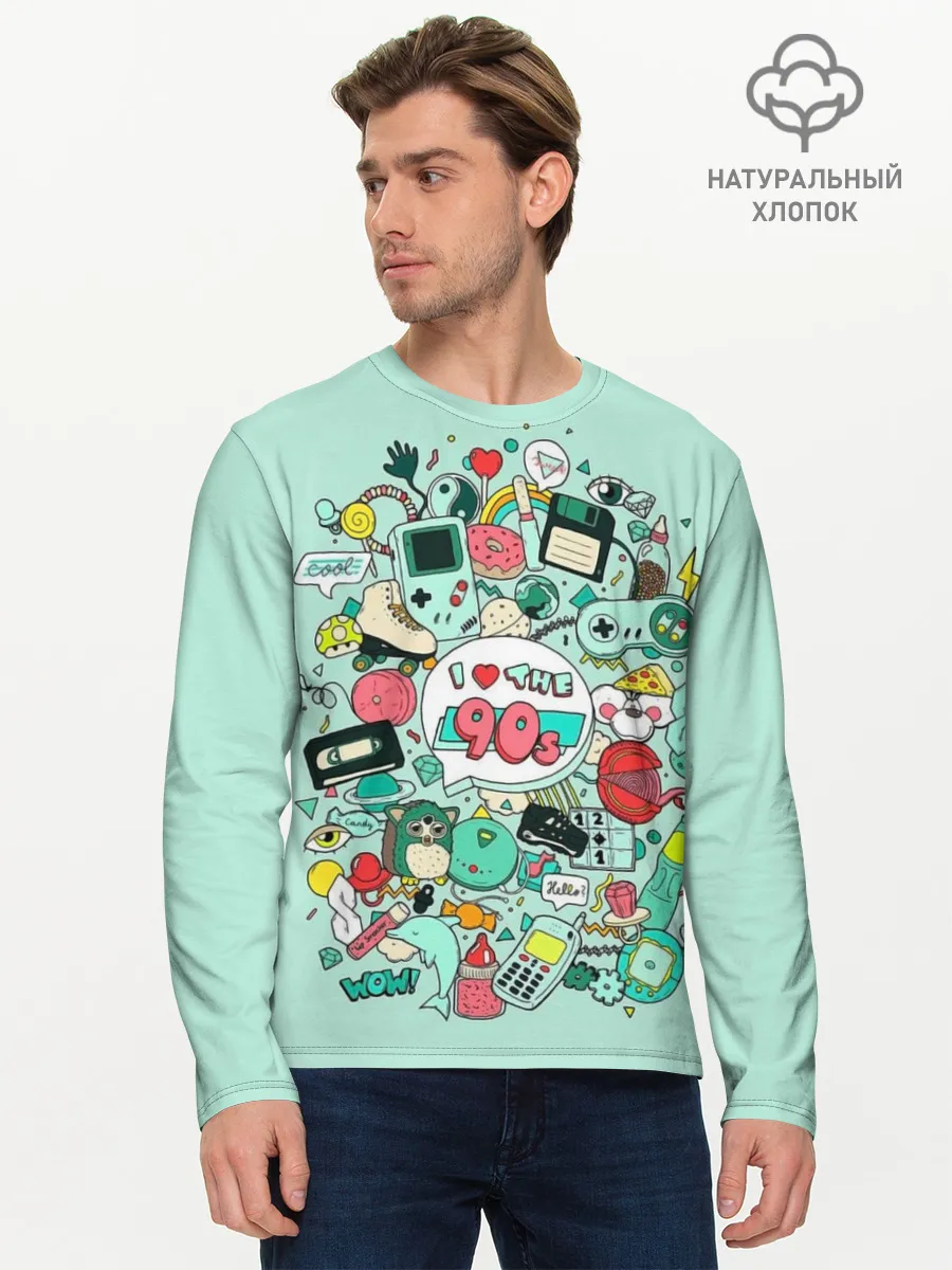Мужской лонгслив базовый / 90-е