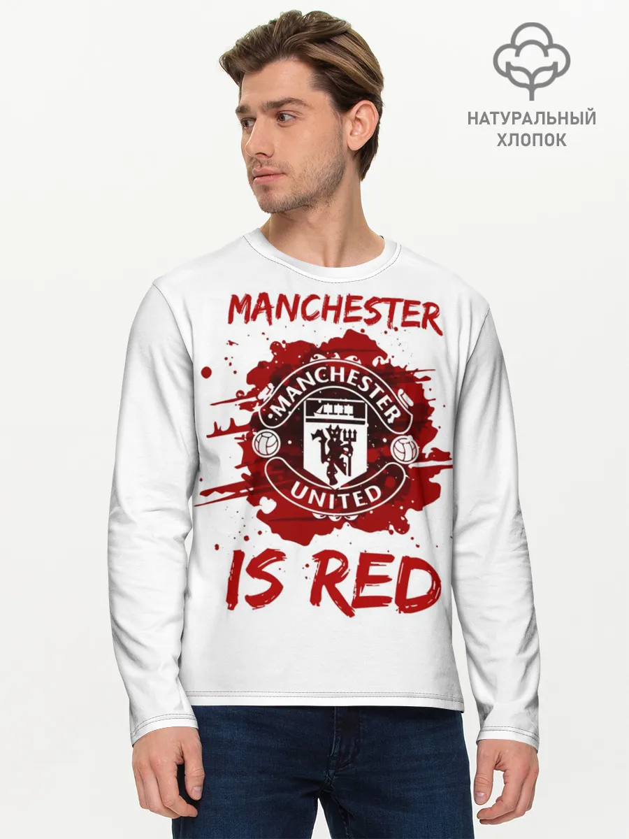 Мужской лонгслив базовый / Манчестер Юнайтед