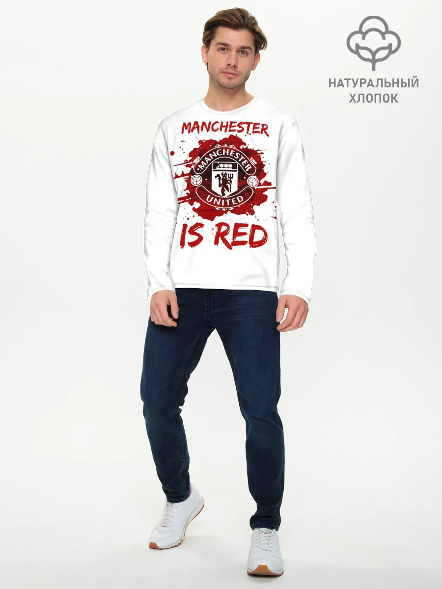 Мужской лонгслив базовый / Манчестер Юнайтед