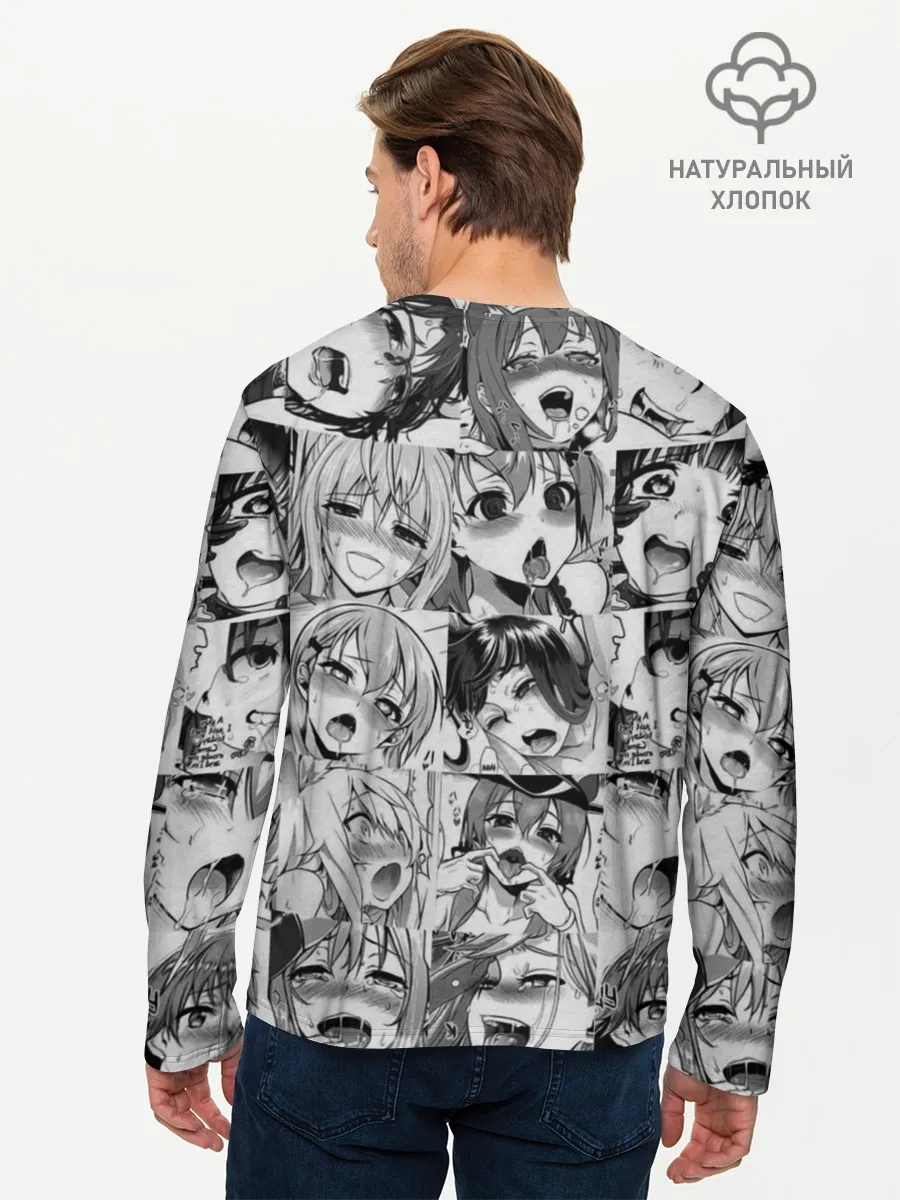 Мужской лонгслив базовый / такое разное АХЕГАО. монохром