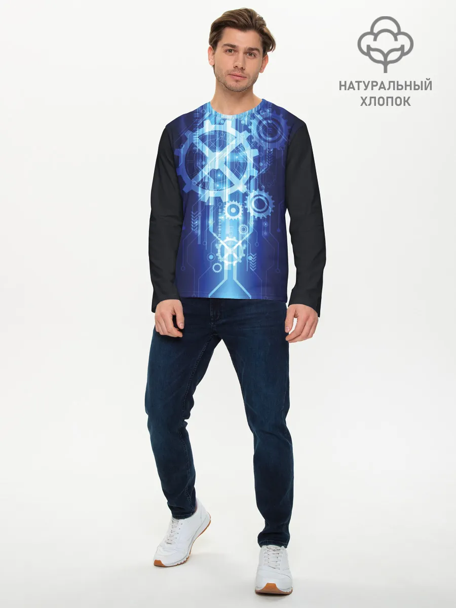 Мужской лонгслив базовый / Hi-Tech