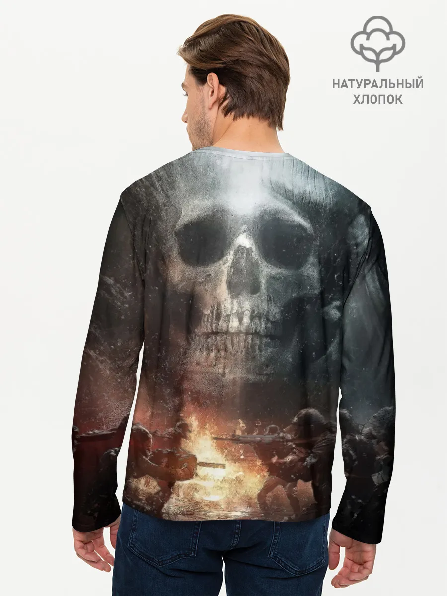 Мужской лонгслив базовый / Battlefield Череп