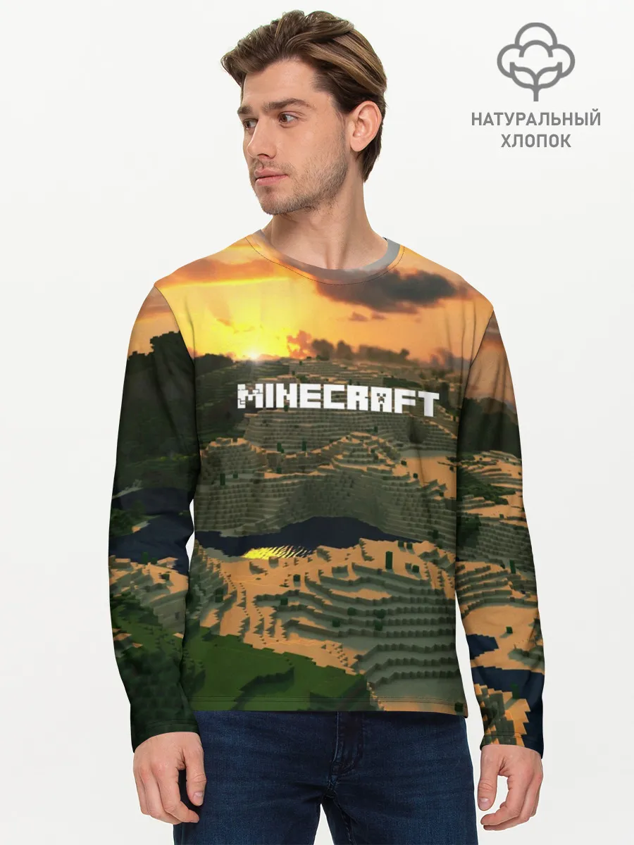 Мужской лонгслив базовый / MINECRAFT
