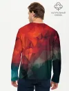 Мужской лонгслив базовый / Краски Абстракт