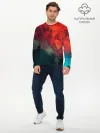 Мужской лонгслив базовый / Краски Абстракт