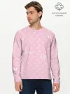 Мужской лонгслив базовый / Lil Peep pink pattern