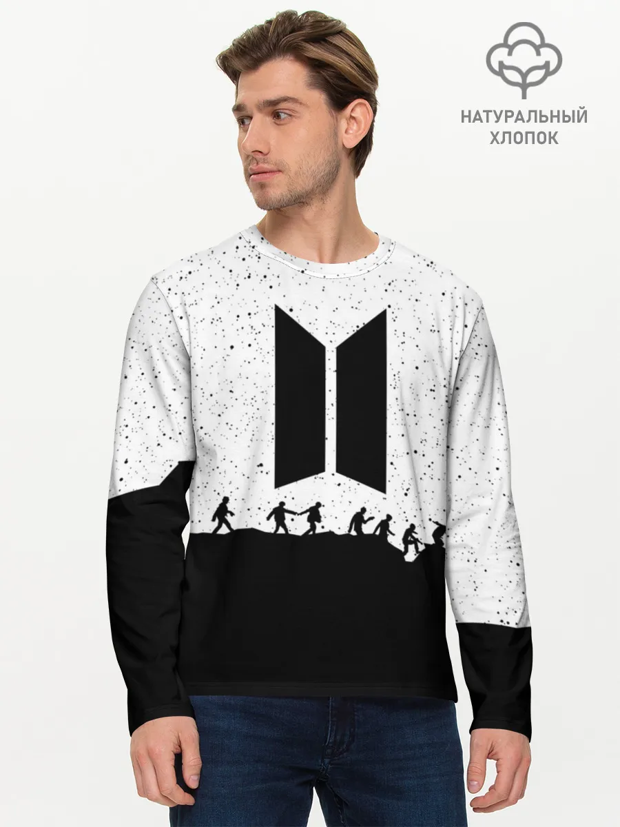 Мужской лонгслив базовый / BTS STARS | БТС ЗВЁЗДЫ