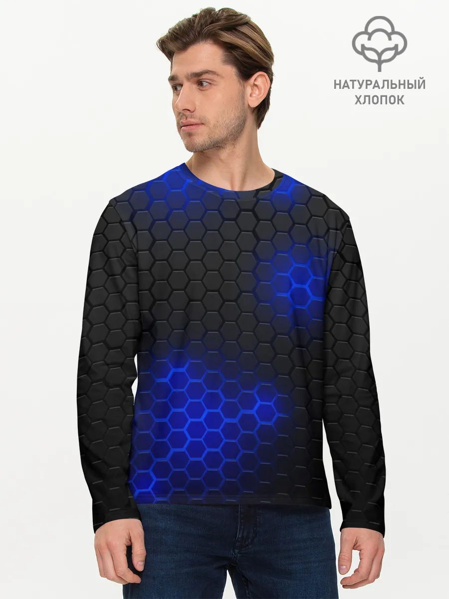 Мужской лонгслив базовый / СТАЛЬНАЯ БРОНЯ | НЕОНОВАЯ БРОНЯ