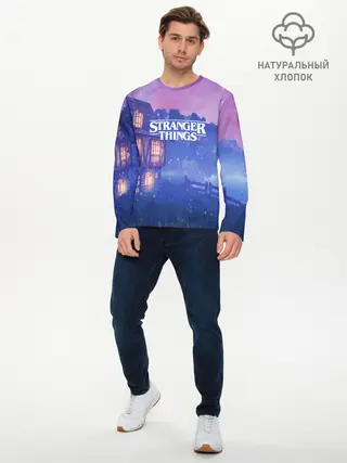 Мужской лонгслив базовый / Очень странные дела