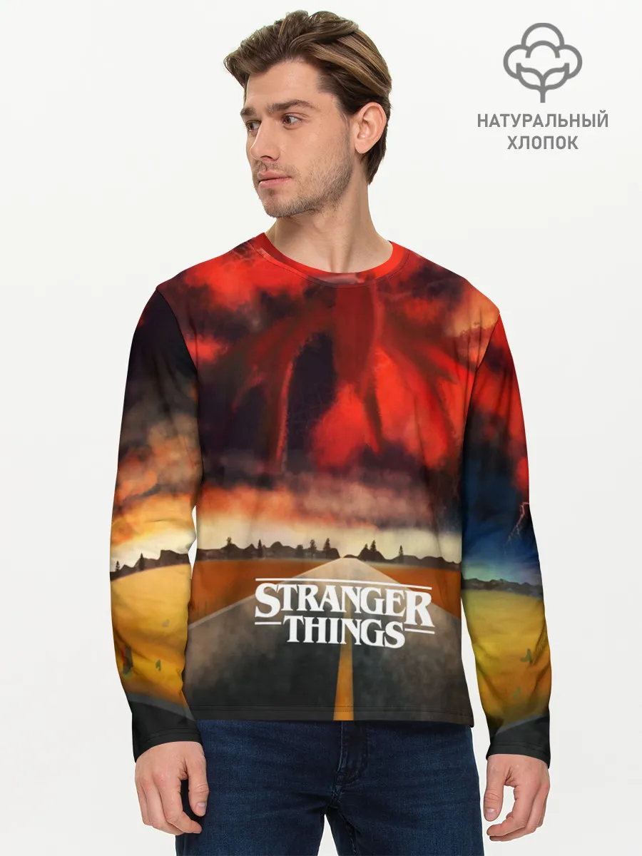 Мужской лонгслив базовый / Очень странные дела