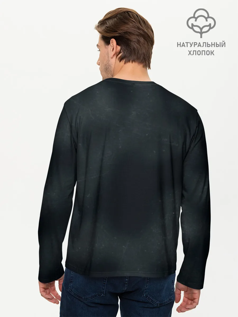 Мужской лонгслив базовый / Добро пожаловать в метро