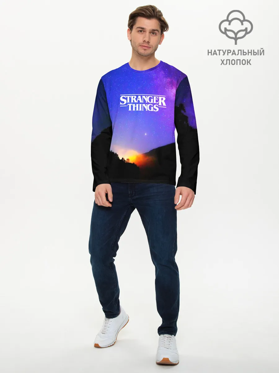 Мужской лонгслив базовый / Очень странные дела