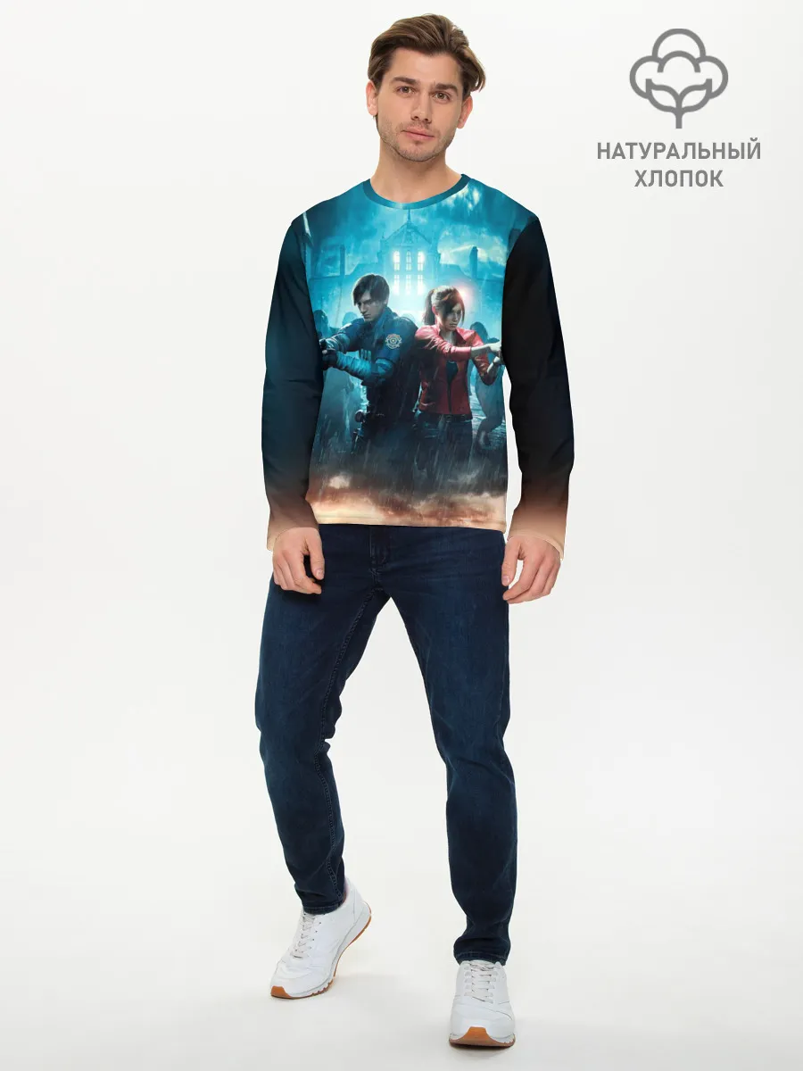 Мужской лонгслив базовый / Resident Evil 2