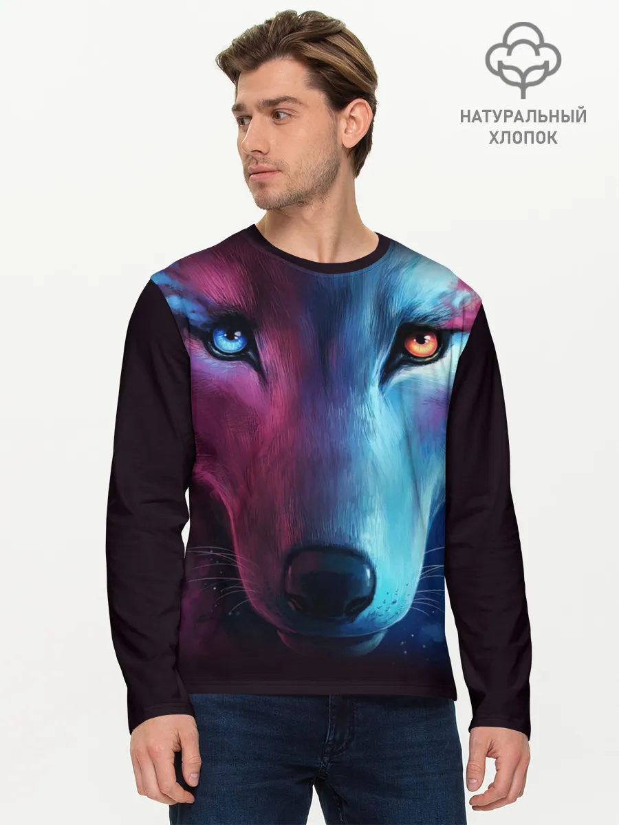 Мужской лонгслив базовый / NEON WOLF | НЕОНОВЫЙ ВОЛК