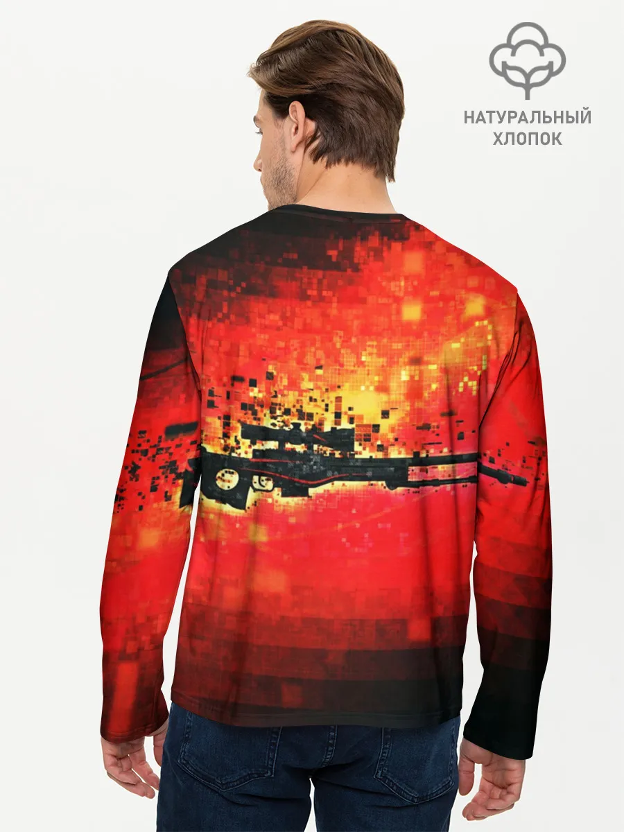 Мужской лонгслив базовый / cs go:AWP:Red Line