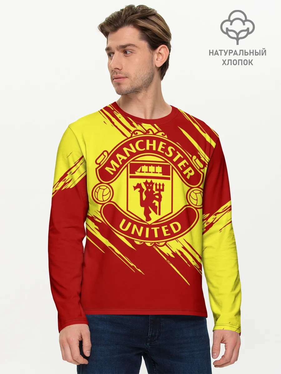 Мужской лонгслив базовый / Манчестер Юнайтед