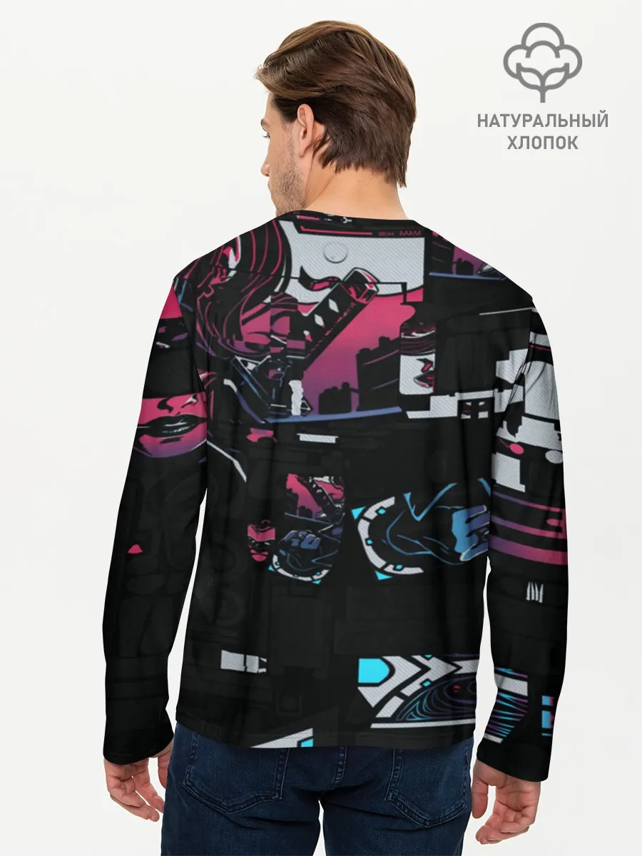 Мужской лонгслив базовый / Неонуар | CS:GO